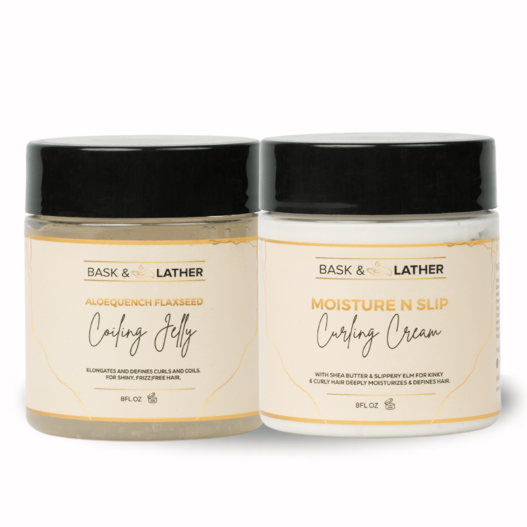 Moisture N Slip Curling Cream + Aloquench N' Flax Seed Coiling Jelly Duo